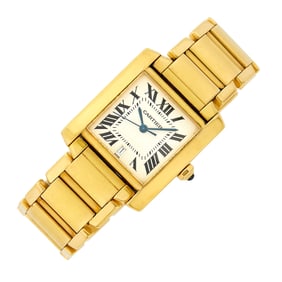 Cartier Gold 'Tank Francaise' Wristwatch, Ref. 1840