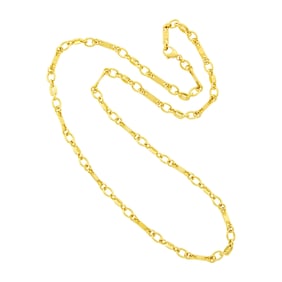 Verdura Long Gold Link Necklace