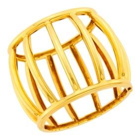 Tiffany & Co., Paloma Picasso Gold 'Cage' Cuff Bangle Bracelet