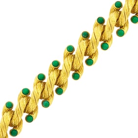 Gold and Turquoise Bracelet