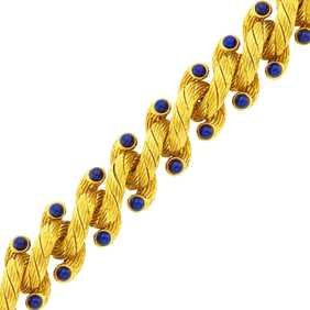 Gold and Lapis Bracelet