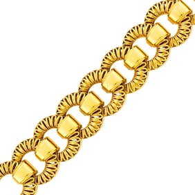 Tiffany & Co. Wide Gold Link Bracelet