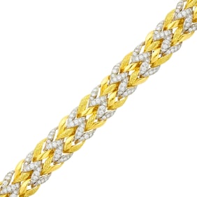 Verdura Gold, Platinum and Diamond Bracelet