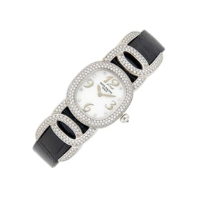 Patek Philippe White Gold, Mother-of-Pearl and Diamond 'Golden Ellipse' Wristwatch, Ref. 4931