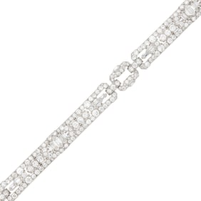 Raymond Yard Platinum and Diamond Bracelet