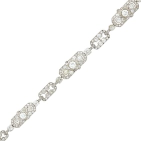 Cartier Platinum and Diamond Bracelet, France