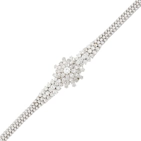 Baume & Mercier Platinum and Diamond Bracelet-Watch