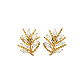 Mario Buccellati Pair of Two-Color and Diamond Earclips
