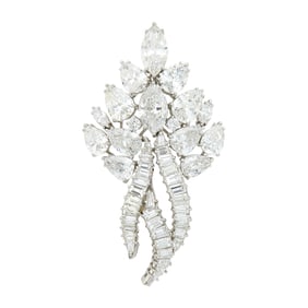 Platinum and Diamond Brooch