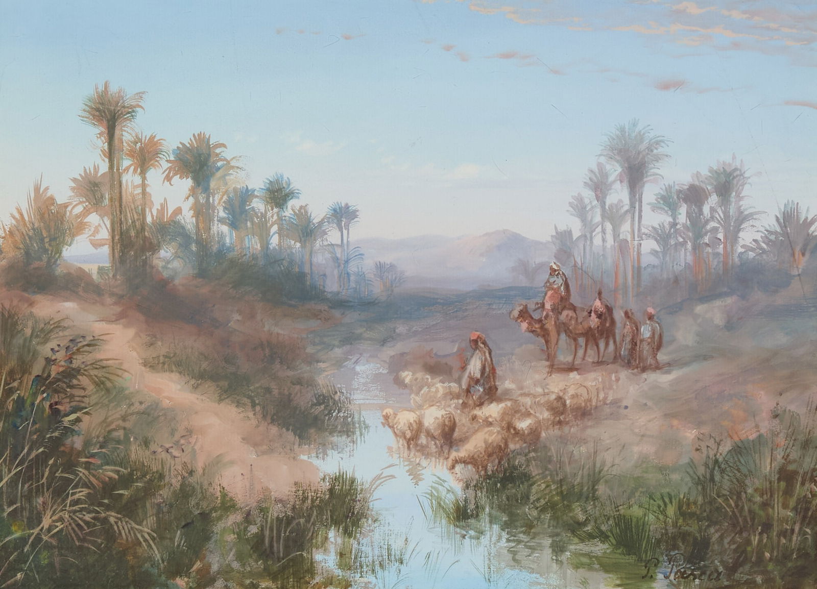 Paul Pascal: Estate / Collection: The Collection of Joanne B. Breyer French, 1832-1903Sheep WateringSigned P. Pascal (lr)Gouache on paper8 1/8 x 11 3/8 inches (20.6 x 28.9 cm) Provenance: Christieâ€