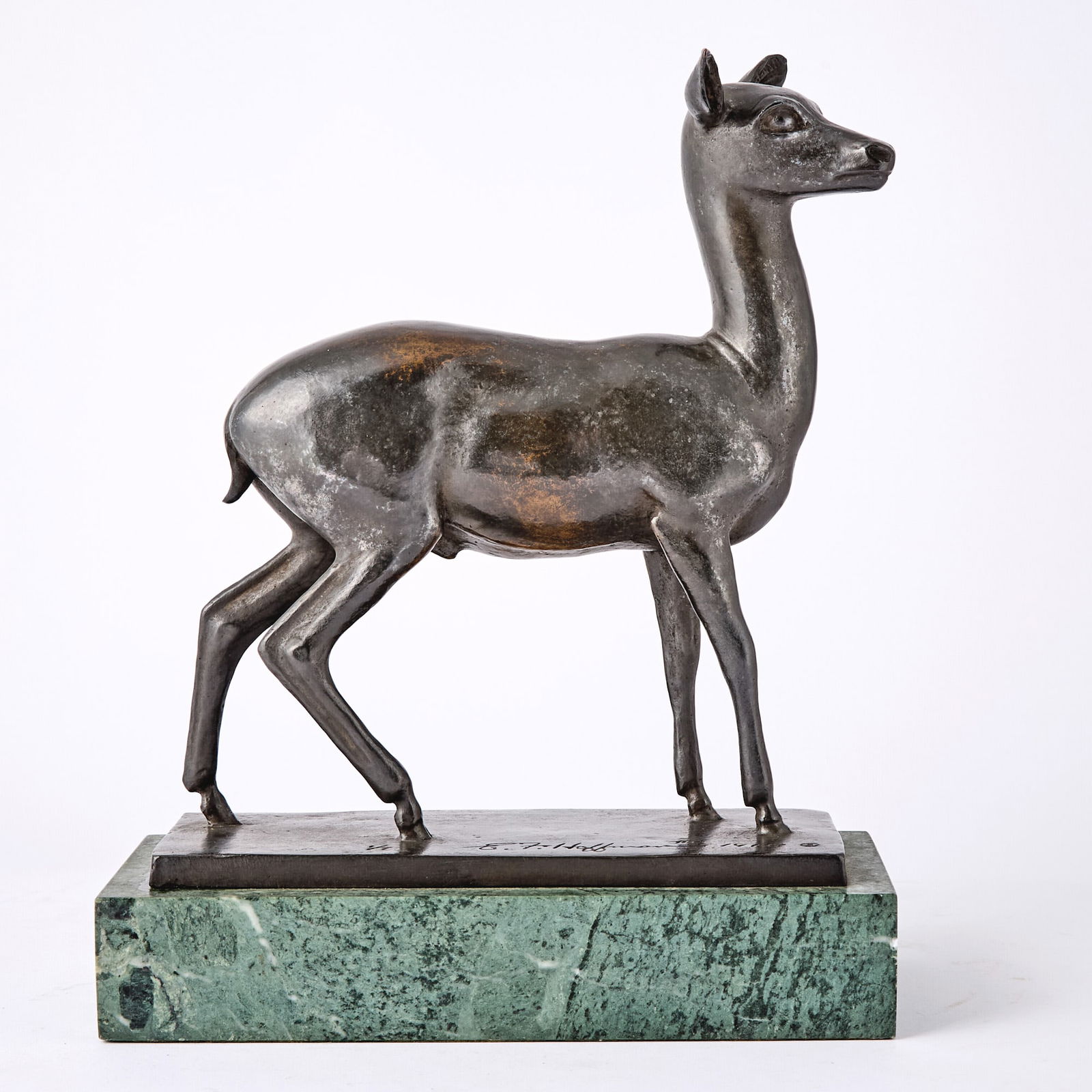 Edward Fenno Hoffman III: Estate / Collection: The Collection of Joanne B. Breyer American, 1916-1991Doe, 1968Signed on the base, dated and numbered 1/7Bronze with brown patinaHeight of bronze 9 1/2 inches, length 8 inches <