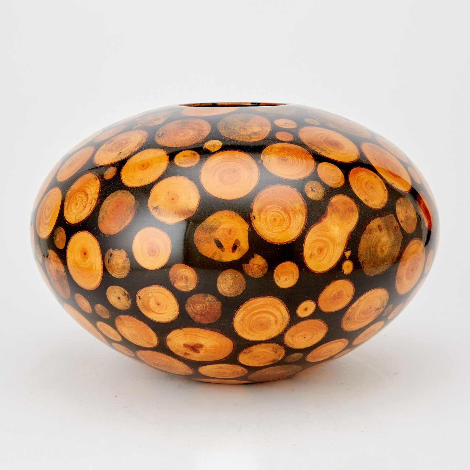 Philip Moulthrop Turned White Pine Mosaic Globe (1 of 3)