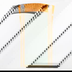Dakota Jackson Maple and Resin Mirror 1990s: Height 48 inches, width 27 inches.