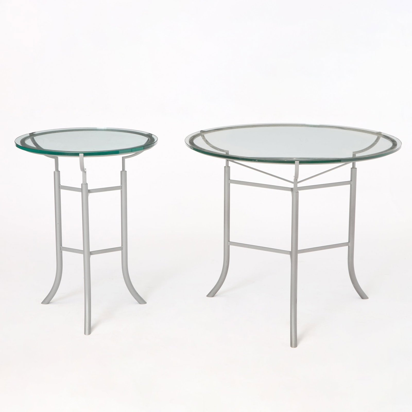 Two John Saladino Metal and Glass Occasional Tables Late 20th century (1 of 4)