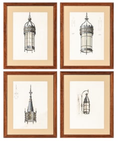 Four Design Sketches for a Gothic Cathedral