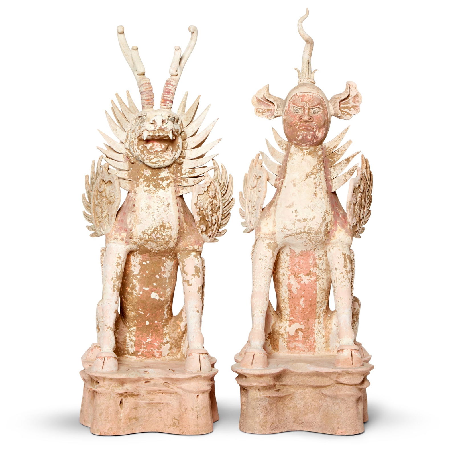 Two Chinese Pottery Earth Spirits Tang Dynasty (1 of 4)