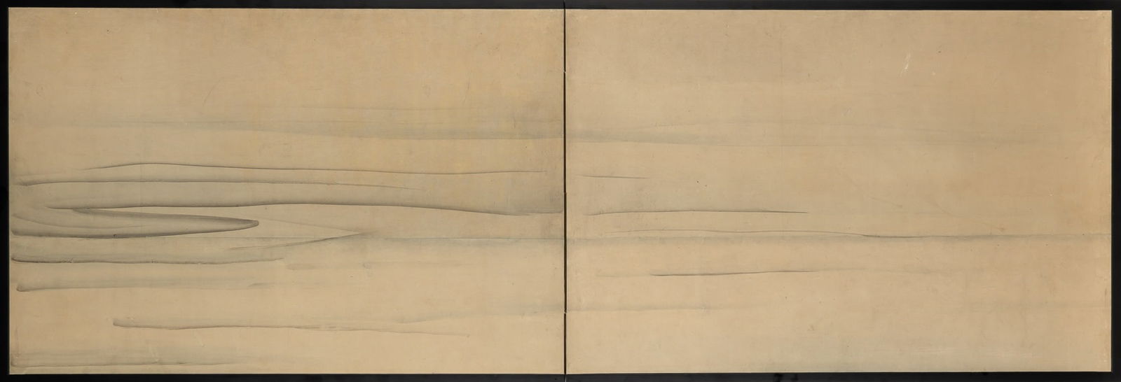 A Japanese Two Panel Screen Meiji Period (1 of 1)