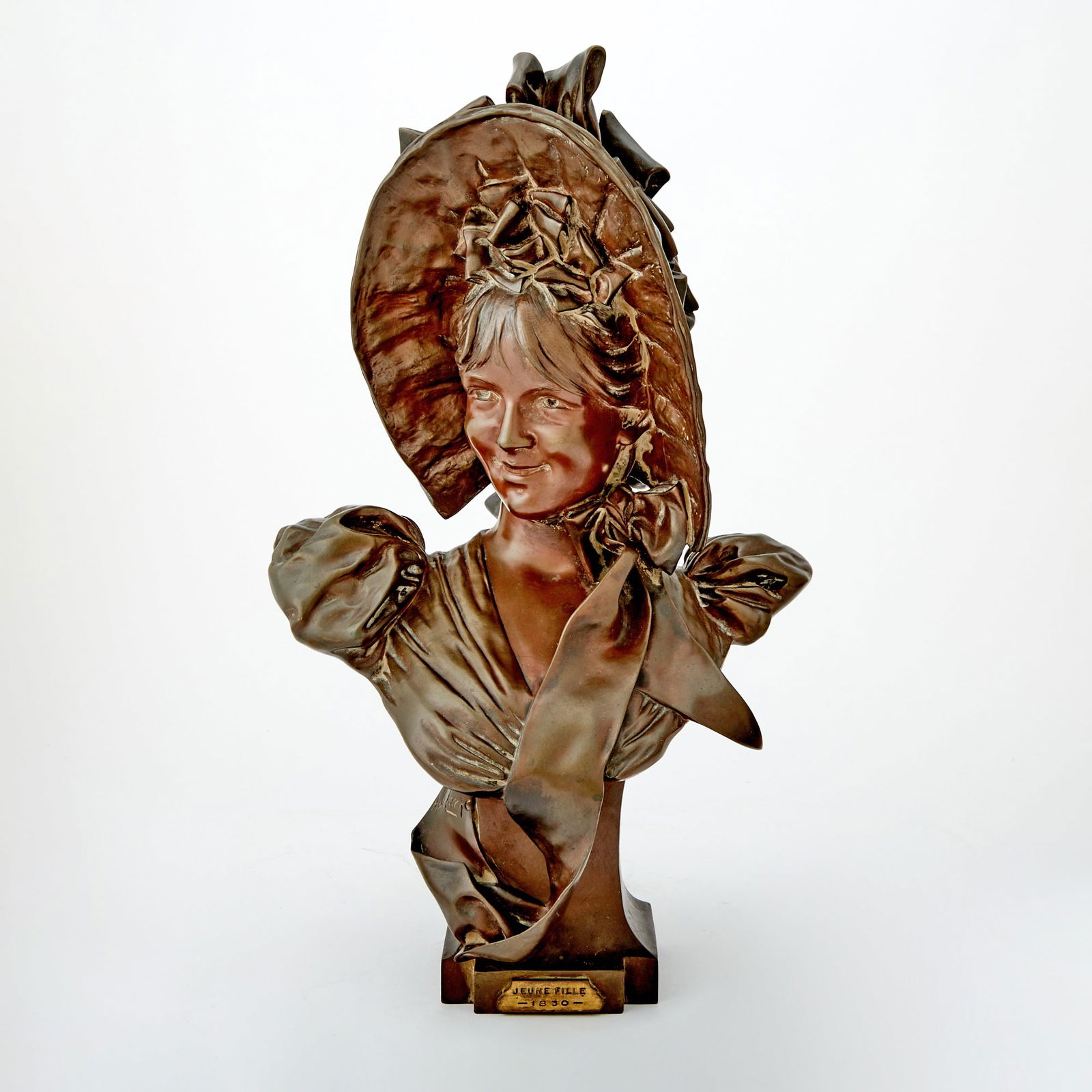 Hans Stoltenberg-Lerche Patinated Bronze Titled Jeune Fille (1 of 5)