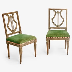 Pair of Louis XVI Painted Side Chairs