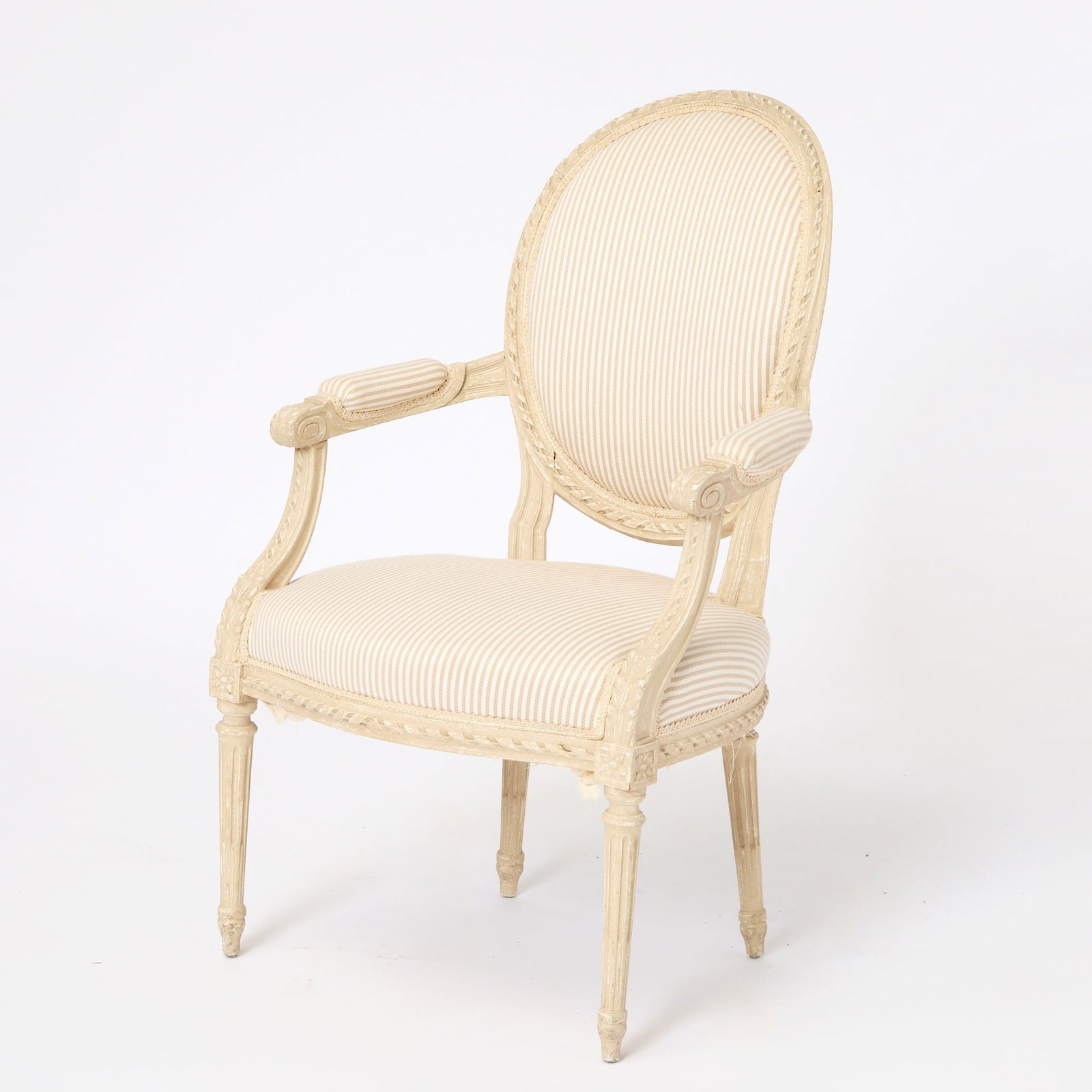 Louis XV Style White-Painted Beechwood Fauteuil (1 of 7)