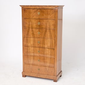 Biedermeier Fruitwood Seven-Drawer Chest Early 19th century