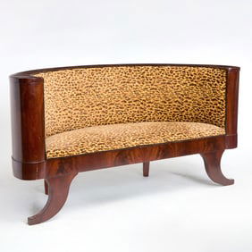 Biedermeier Mahogany Settee
