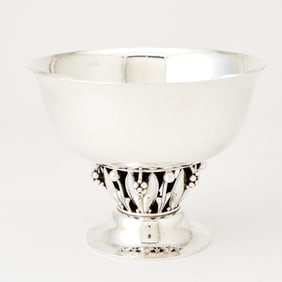 Georg Jensen Sterling Silver Footed Bowl Design no. 197 A, post-1945