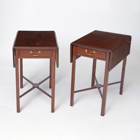 Pair of George III Style Mahogany Pembroke Tables