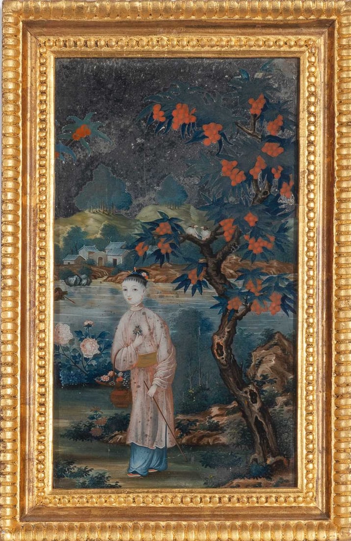 Chinese Export Reverse Glass Painting 18th Century (1 of 1)