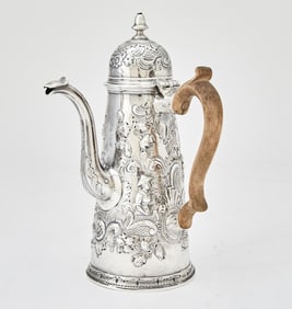 George I Sterling Silver Coffee Pot Samuel Wastell, London, 1720