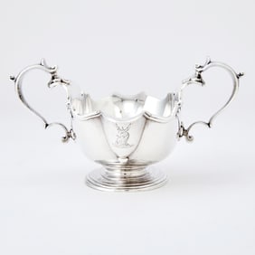 George II Sterling Silver Double Lipped Sauceboat Benjamin Godfrey, London, 1732