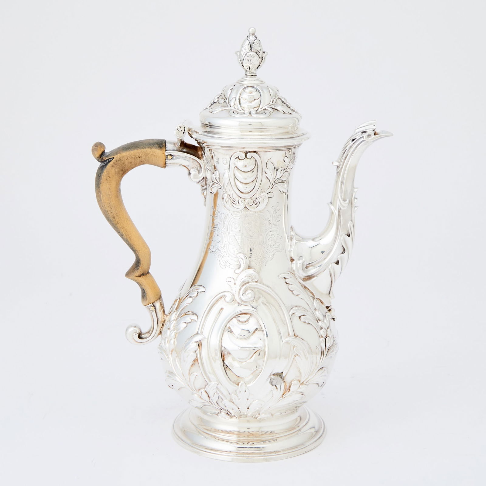 George III Sterling Silver Coffee Pot Thomas Whipham & Charles Wright, London, 1766 (1 of 6)