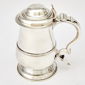 George III Sterling Silver Covered Tankard Thomas Wallis, London, 1772