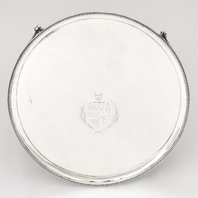 George III Sterling Silver Salver John Hutson, London, 1786
