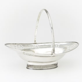George III Sterling Silver Cake Basket London, 1790