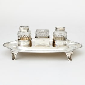 George III Sterling Silver Inkstand