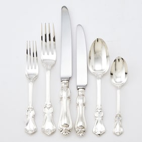 Assembled Victorian Sterling Silver Flatware Service