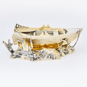 Victorian Novelty Silver Plated Table Ornament Registration number London, November, 1870