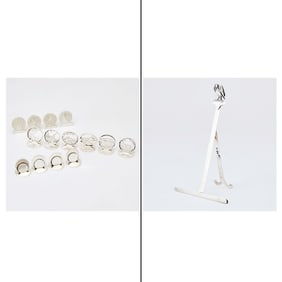 Three Sets of English Sterling Silver Place Card Holders and an English Sterling Silver Menu Holder