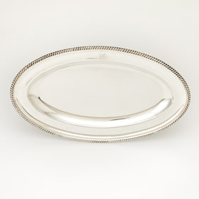 George V Sterling Silver Oval Platter Harrison Bros. & Howson, Sheffield, 1921