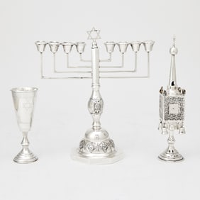 Group of English Sterling Silver Judaica
