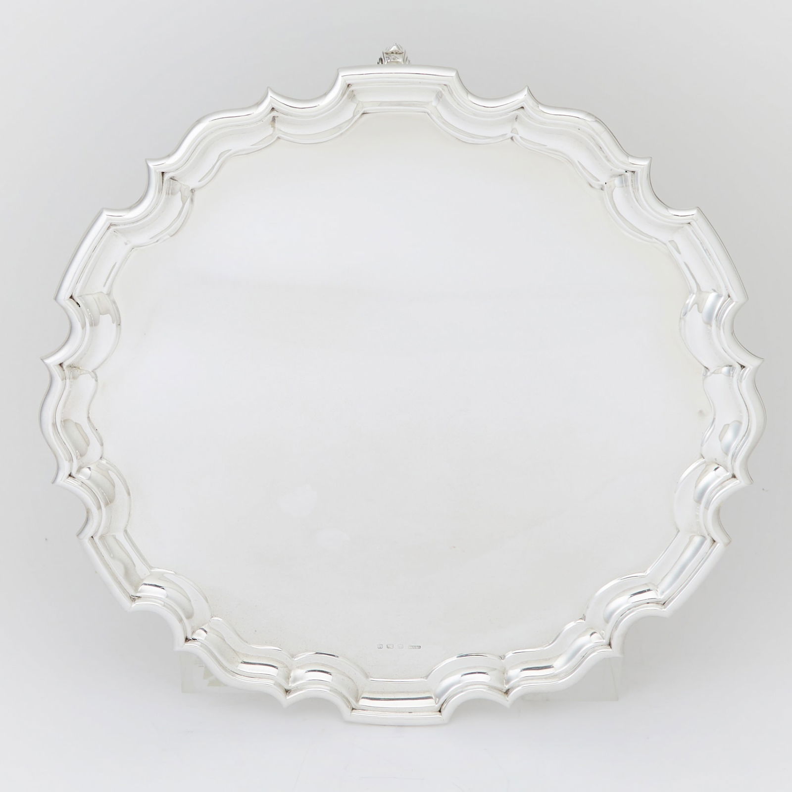 George VI Large Sterling Silver Salver E. Silver & Co., Sheffield, 1947 (1 of 4)