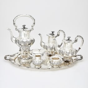 Continental Sterling Silver Tea and Coffee Service 20th Century