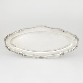 French Silver Fish Platter Paris, 20th century