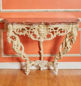 Régence Carved and Painted Console Table