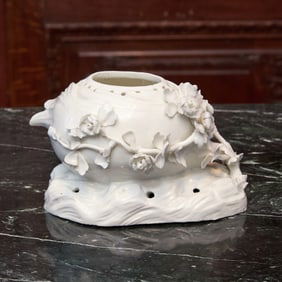 Saint Cloud White Porcelain Potpourri Vase