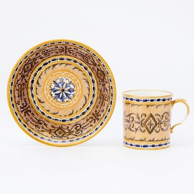 Sèvres Porcelain Cup and Saucer Circa 1789