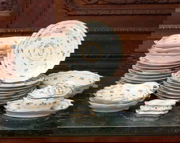 Paris (Locre) Porcelain Monogrammed Part Dessert Service