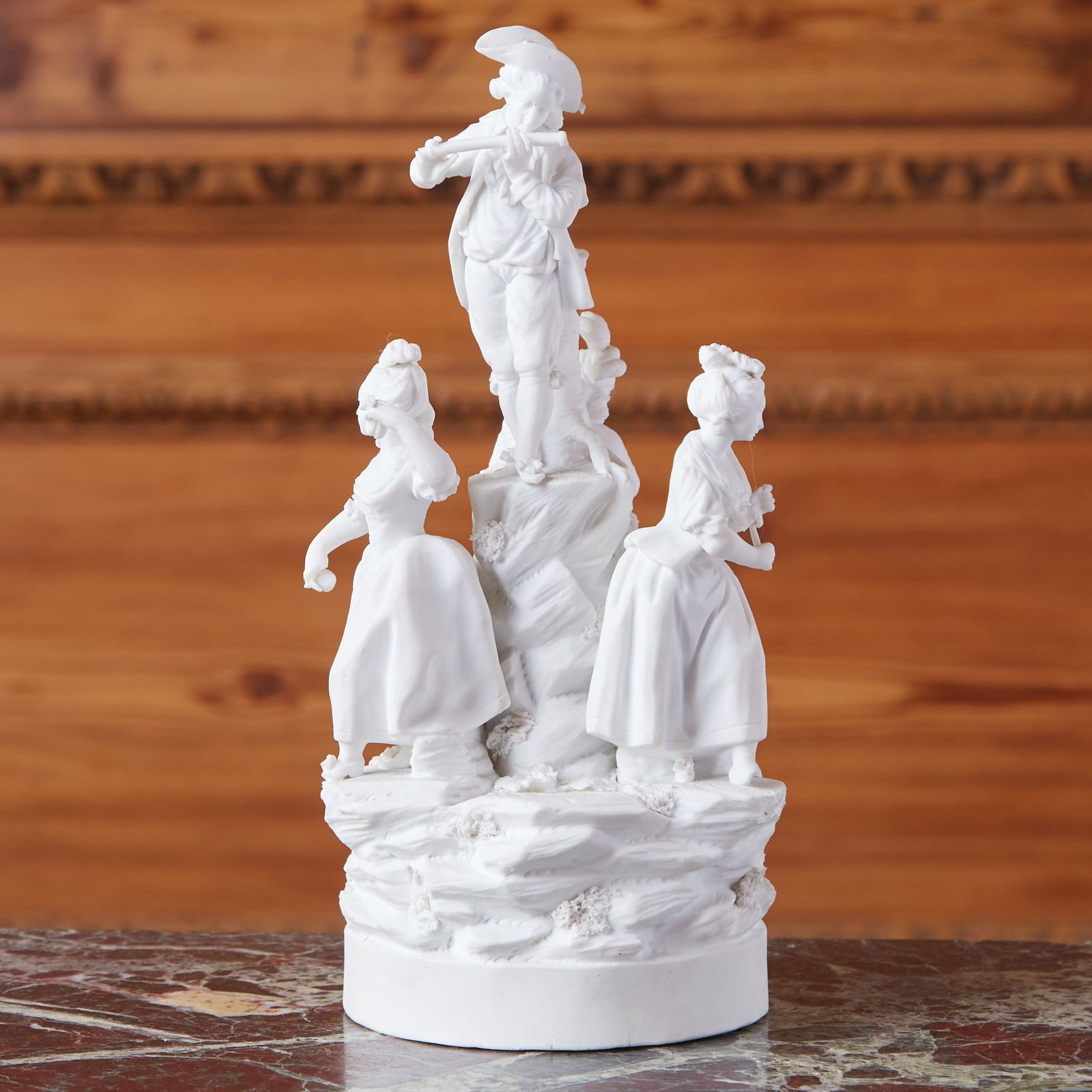 Paris (Locre) Biscuit Porcelain Figure Group of Musicians (1 of 2)