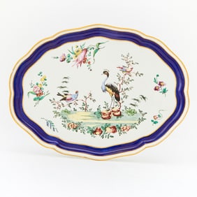 Tournai Ornothological Oval Platter